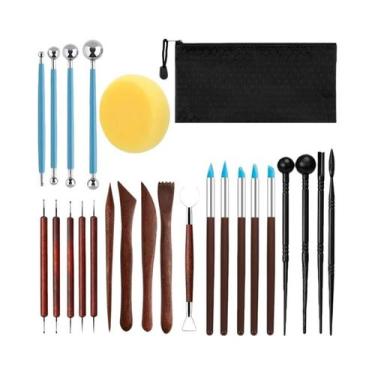 Imagem de Conjunto De Ferramentas Para Escultura Em Argila Cerâmica 25/40 Peças 
