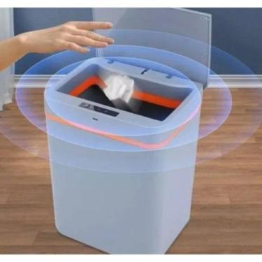 Imagem de Lixeira Inteligente Automática 12L com Sensor e USB Recarregável - Top