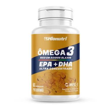 Imagem de Ômega 3 1000mg Importado e Rico EPA DHA Com Selo IFOS 60 cápsulas Hion