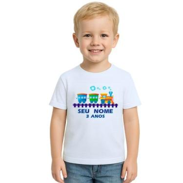 Imagem de Camiseta Trenzinho Locomotiva Trem Personalizada - Use P4, Branco, Inf