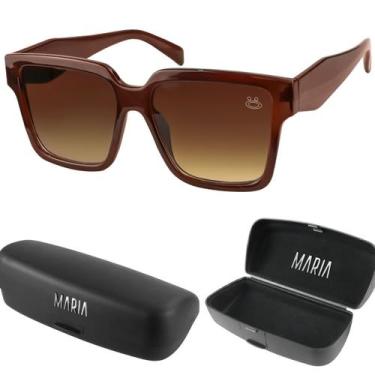 Imagem de oculos sol proteção praia uv feminino vintage social + case luxo origi