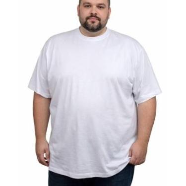 Imagem de Camiseta Básica Lisa Diversas Cores Algodão Confort Plus Size Tamanho Especial G1 ao G9-Masculino