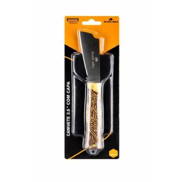 Imagem de Canivete 3,5" Aço Inox com Capa Camping Pesca Trilha Prático - Fratell