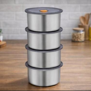 Imagem de Suporte Organizador Utensílios Cozinha 6 Ganchos Barra Aço Inox Cinza 