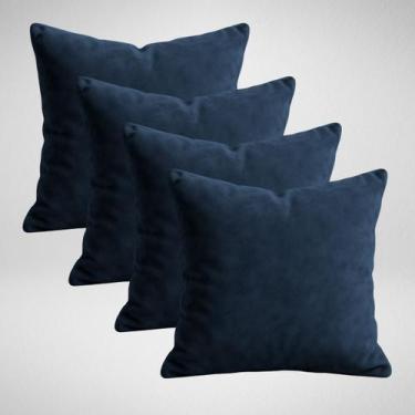 Imagem de Kit 4 Capas de Almofadas Decorativa Suede Premium Toque Macio 50x50cm 