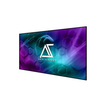 Imagem de Tela de projeção fixa 100" Akia Screens branca 16:9 CineWhite UHD-B 1,3 gain 8K 4K 3D para parede