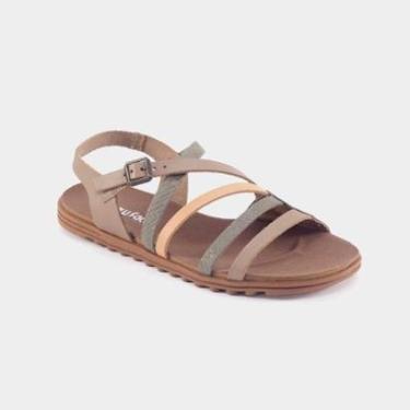 Imagem de Sandalia Feminina New Face Couro Natural Vegetal Confort 23928-Feminino