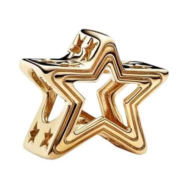 Imagem de Pingente De Coração Em Prata 925 Com Ouro E Cruz De Vaga-lume Para Pul