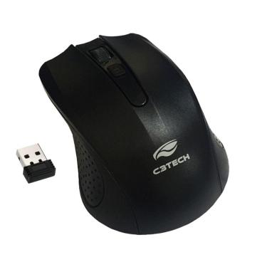 Imagem de Mouse Wireless C3tech, M-w20bk, 1000dpi - Preto
