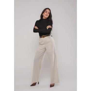 Imagem de Blusa de Tricot Canelado Gola Alta Preto Salvatore, Preto, único