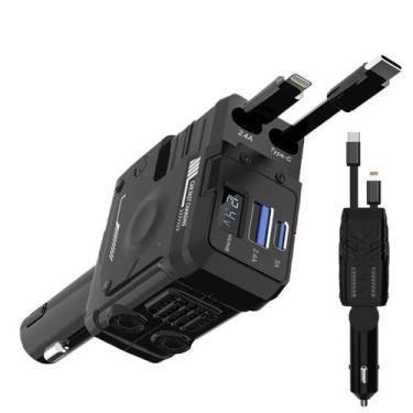 Imagem de Carregador Auotmotivo USB Turbo Carro Caminhao Caminhonete Carreta Tel