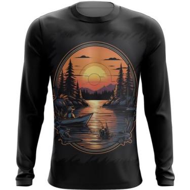 Imagem de Camiseta Manga Longa Pesca Esportiva Pôr do Sol Peixes 24 - Kasubeck S
