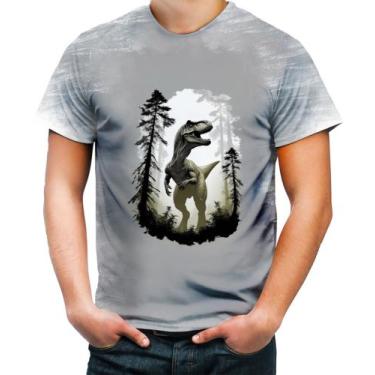 Imagem de Camiseta Desgaste T-Rex Tiranossauro Dinossauro Jurassico 2 - Kasubeck