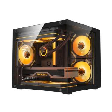 Imagem de Gabinete gamer micro atx sem fan sem fonte duex dxga325bk preto