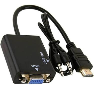 Imagem de Cabo Conversor hdmi para vga Com Áudio Usb - Exbom, hdmixvga