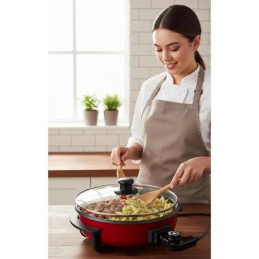 Imagem de Panela Elétrica Vermelha 110V Multifuncional Rouge - Cozinha - Congrat