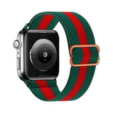 Imagem de Pulseira De Nylon Elástica Ajustável Para Apple Watch 38mm 40mm 41mm 4