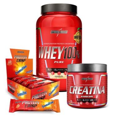 Imagem de Kit Whey 100% Baunilha + Crisps Bar + Creatina 300g - Integralmedica, 