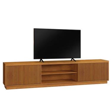 Imagem de Rack Ripado para TV até 85 Polegadas 100% MDF 220cm 2 Portas Valência 