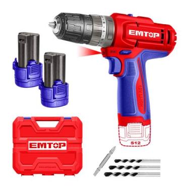 Imagem de Furadeira Impacto Sem Fio 12v 20nm 1500 Rpm C/ 2x1.5ah - EMTOP