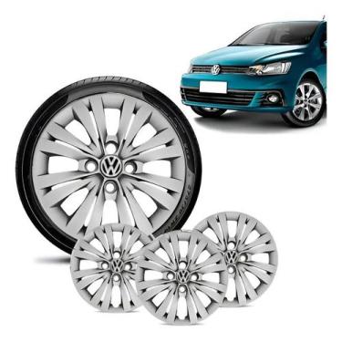 Imagem de Jogo Calota Aro 14 Volkswagen Gol G5 G6 G7 Com Emblemas - Grid