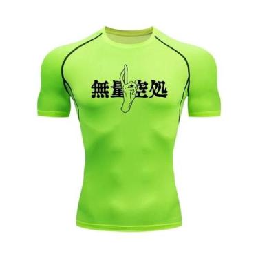 Imagem de Camiseta De Compressão Masculina De Secagem Rápida Para Academia, Mang