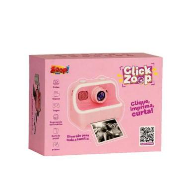 Imagem de Câmera Fotográfica Infantil Instantânea Click Zoop Rosa ZP01267 - Zoop