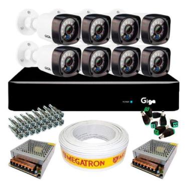 Imagem de Kit CFTV Completo com 8 Câmeras para Monitoramento Completo - GIGA