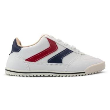 Imagem de Tênis moleca feminino  5818.101, Branco, Marinho, Vermelho, 36