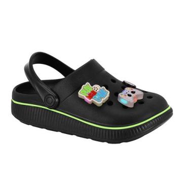 Imagem de Babuche Clog Infantil Gamer que pisca Conforto e Diversão 2874.407 - M
