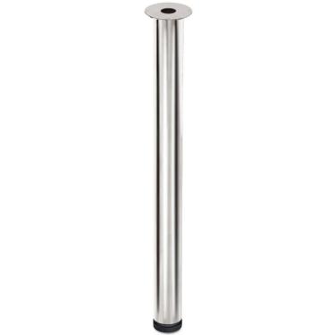 Imagem de Pé para Mesa de Jantar com Regulagem 7,6x75cm Cromado Palito Redondo Aço Carbono Dimec