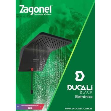Imagem de Chuveiro elétrico Zagonel Ducali Preto 7500W 220V