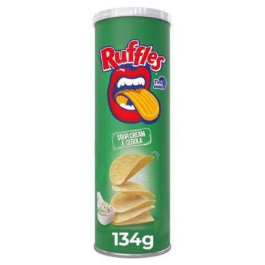 Imagem de Batata Ruffles Elma Chips Sabor Sour Cream e Cebola Tira Onda 134g