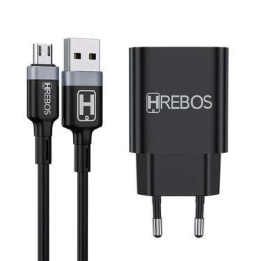 Imagem de Cabo + Turbo Carregador Micro-usb V8 Carga Rápida e Dados - HREBOS