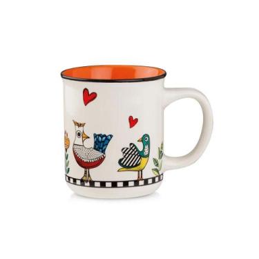 Imagem de Caneca em porcelana Egan Cocoricò 380ml laranja: Design Italiano e Por