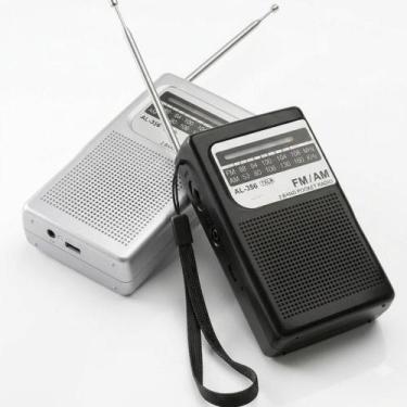 Imagem de Mini Rádio De Bolso FM/AM/P2 de 2 Bandas Retrô Vertical Pocket AL-356 