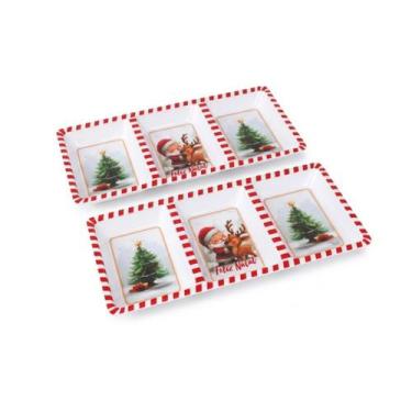 Imagem de Jogo de Petisqueiras Natalinas para Decoração 33cm 2 Peças - Wincy Nat