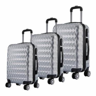 Imagem de Kit 3 Malas De Viagem Bordo, Média e Grande Em Abs C/ Rodinhas 360º Am