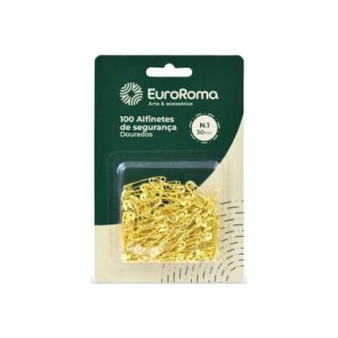 Imagem de Alfinete Seguranca Dourado 100pc N.1 - EuroRoma, Unico