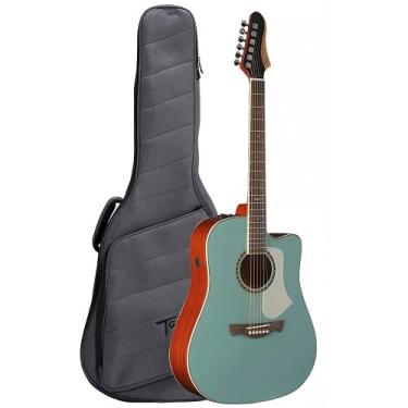 Imagem de Violão Tagima Swell LPB Deluxe Folk Aço Lake Placid Blue C/ Bag, UNICA