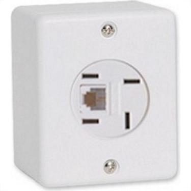 Imagem de Sistema Box Ilumi 1 Tomada Telefone Modulo Branco - 6361