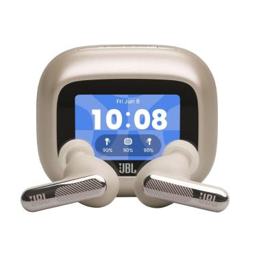 Imagem de Fone de Ouvido Intra-auricular JBL Live Beam 4 Creme com Proteção IP55, Smart Charging Case e Cancelamento de Ruído