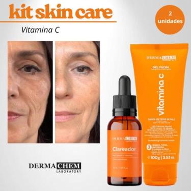 Imagem de Kit Clareador Gel Facial Vitamina C + Sérum Clareador - Dermachem