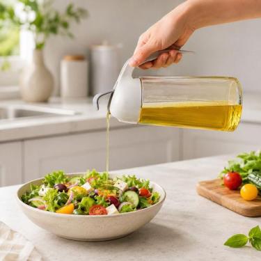 Imagem de Jarra Culinária Vidro Óleo Azeite Tampa Bico Dosador 630ml - Tec Store