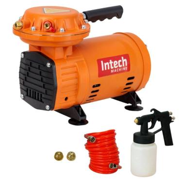 Imagem de Compressor de Ar Direto WindJet Portátil Com Kit Pintura Bivolt Intech