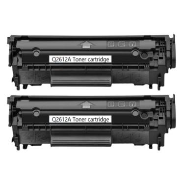Imagem de Kit 2 Toners Compatível Q2612a 12a 1010 1020 3050 - Premium Byqualy Ev