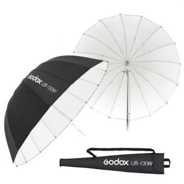 Imagem de Sombrinha Parabólica Godox Preta Branca Ub-130w 130cm Para Flash