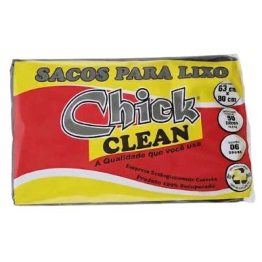 Imagem de Kit 24 Sacos Para Lixo De 50 Litros 63 Cm X 80cm Reforçado - Chick Cle