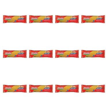 Imagem de Kit 12 Macarrao Espaguetinho 9 Com Ovos 500g Santa Amalia