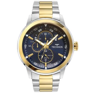 Imagem de Relógio Masculino Technos Grandtech 6P57AE/1A 48mm Aço Bicolor Prata/Dourado